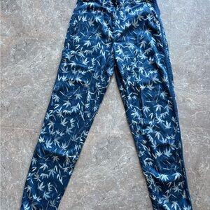White Stuff Blue Mary Leaf Print Pants EU36